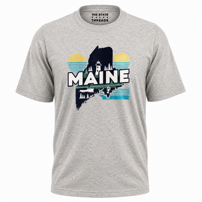 Maine Lighthouse Coastal Vintage State Pride Shirt