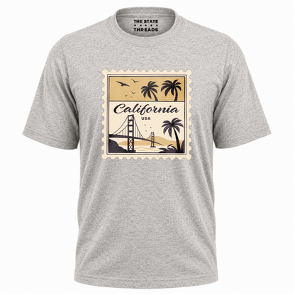 California Golden Gate Bridge Postage Stamp Retro Shirt