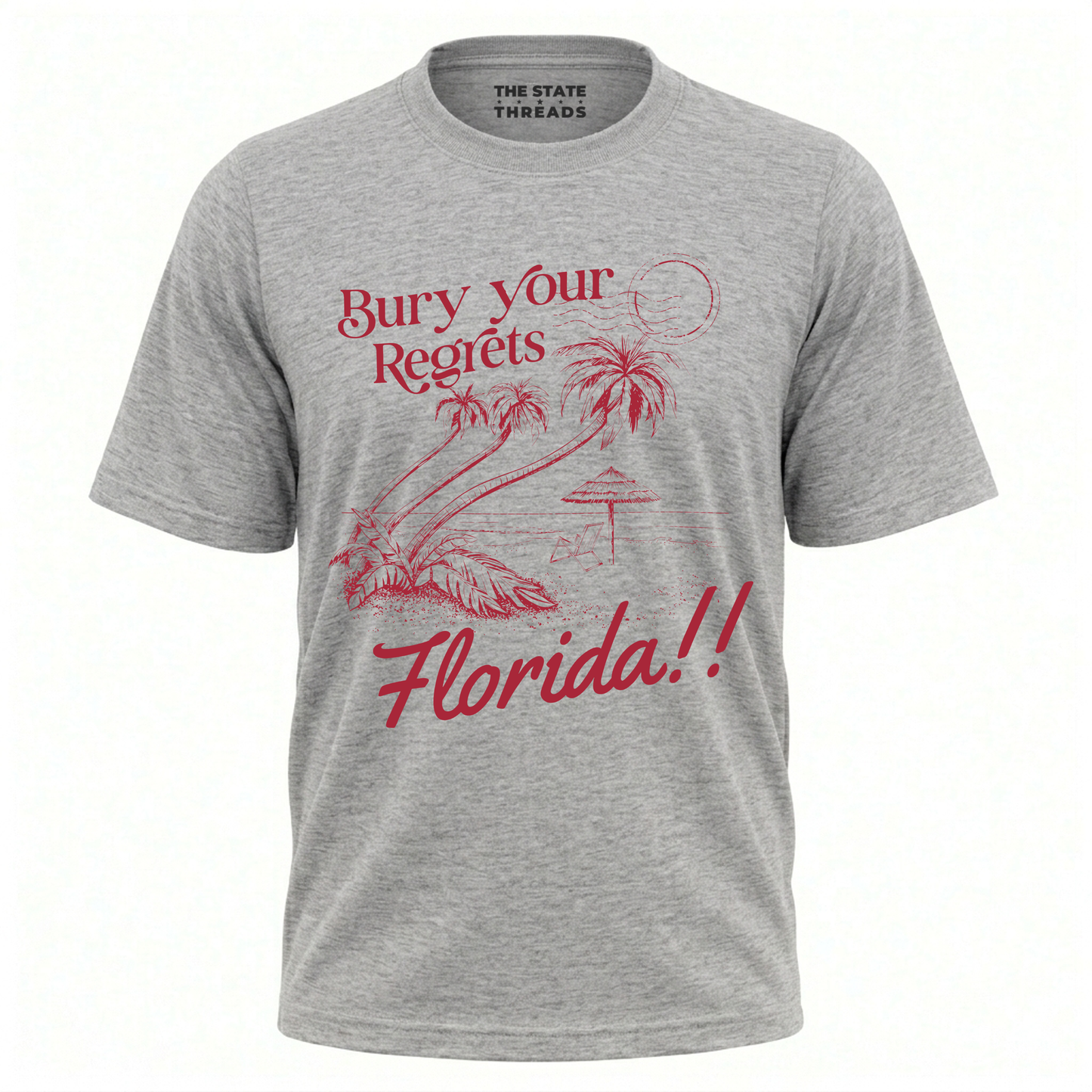 Florida Bury Your Regrets Tropical Coastal Beach Shirt