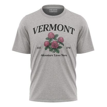 Vermont Red Clover State Flower Adventure Lives Here Shirt