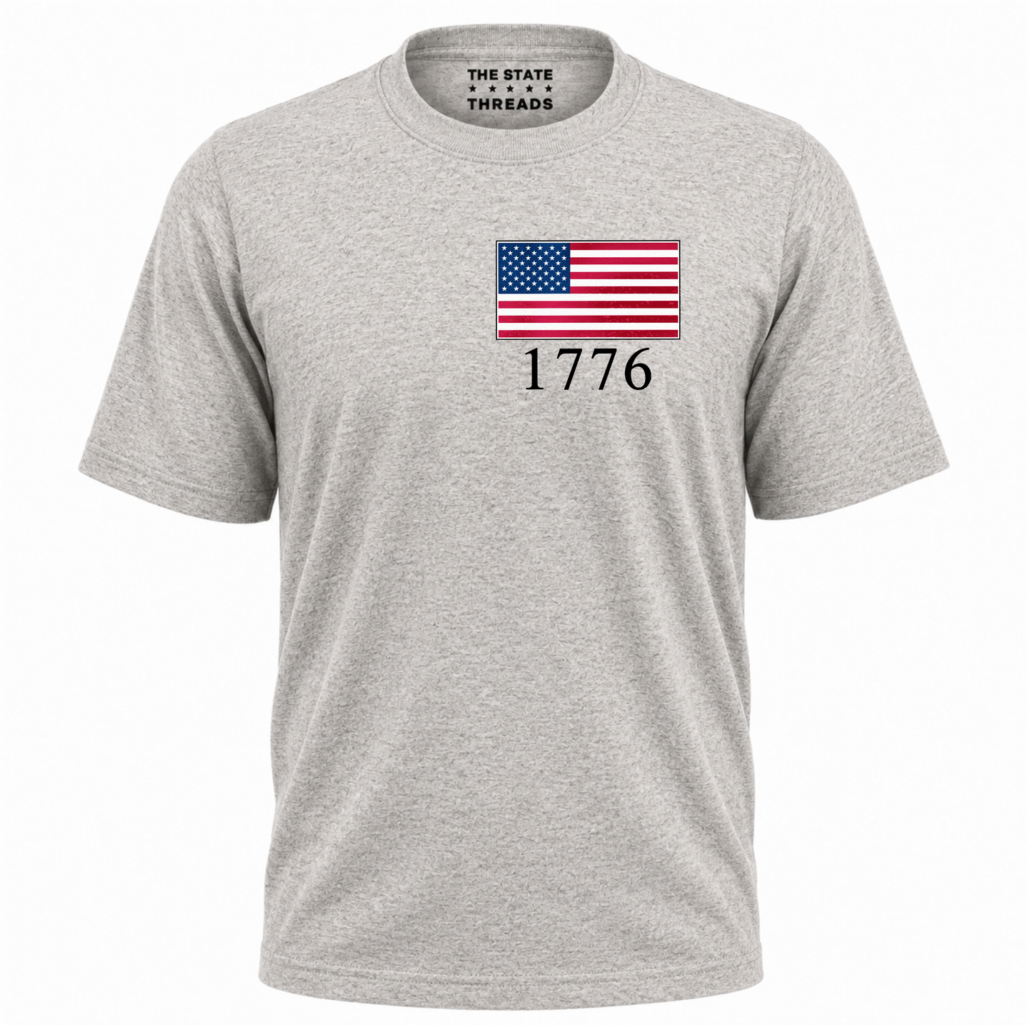 America Embroidered USA Flag 1776 Patriotic Shirt