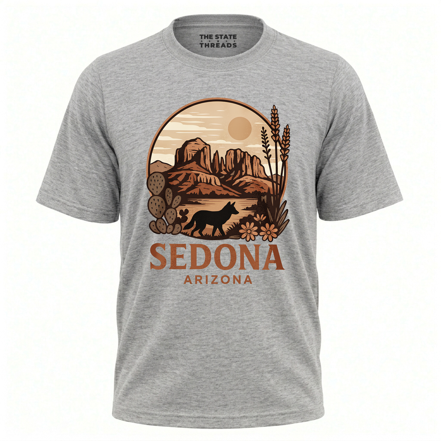 Sedona Arizona Vintage Desert Desert Wolf Mountain Shirt