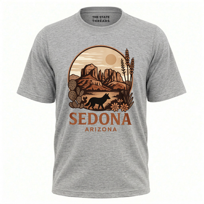 Sedona Arizona Vintage Desert Desert Wolf Mountain Shirt