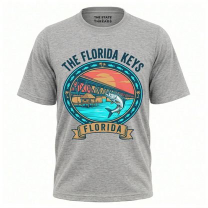 The Florida Keys Tarpon Bridge Vintage Fishing Shirt