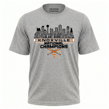 Tennessee Baseball 2024 National Champions Knoxville Skyline Shirt