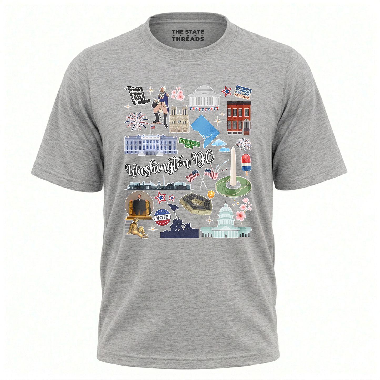 Washington DC Patriotic Icons Collage Shirt