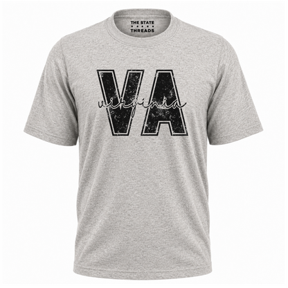Virginia Varsity Letter Distressed State Shirt