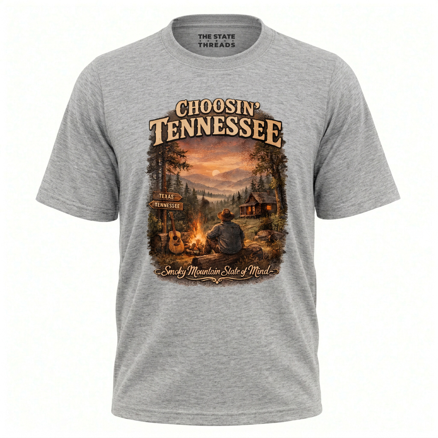 Tennessee Smoky Mountains Campfire Cabin Nature Shirt