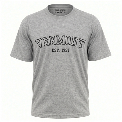 Vermont EST 1791 Varsity Style State Pride Shirt