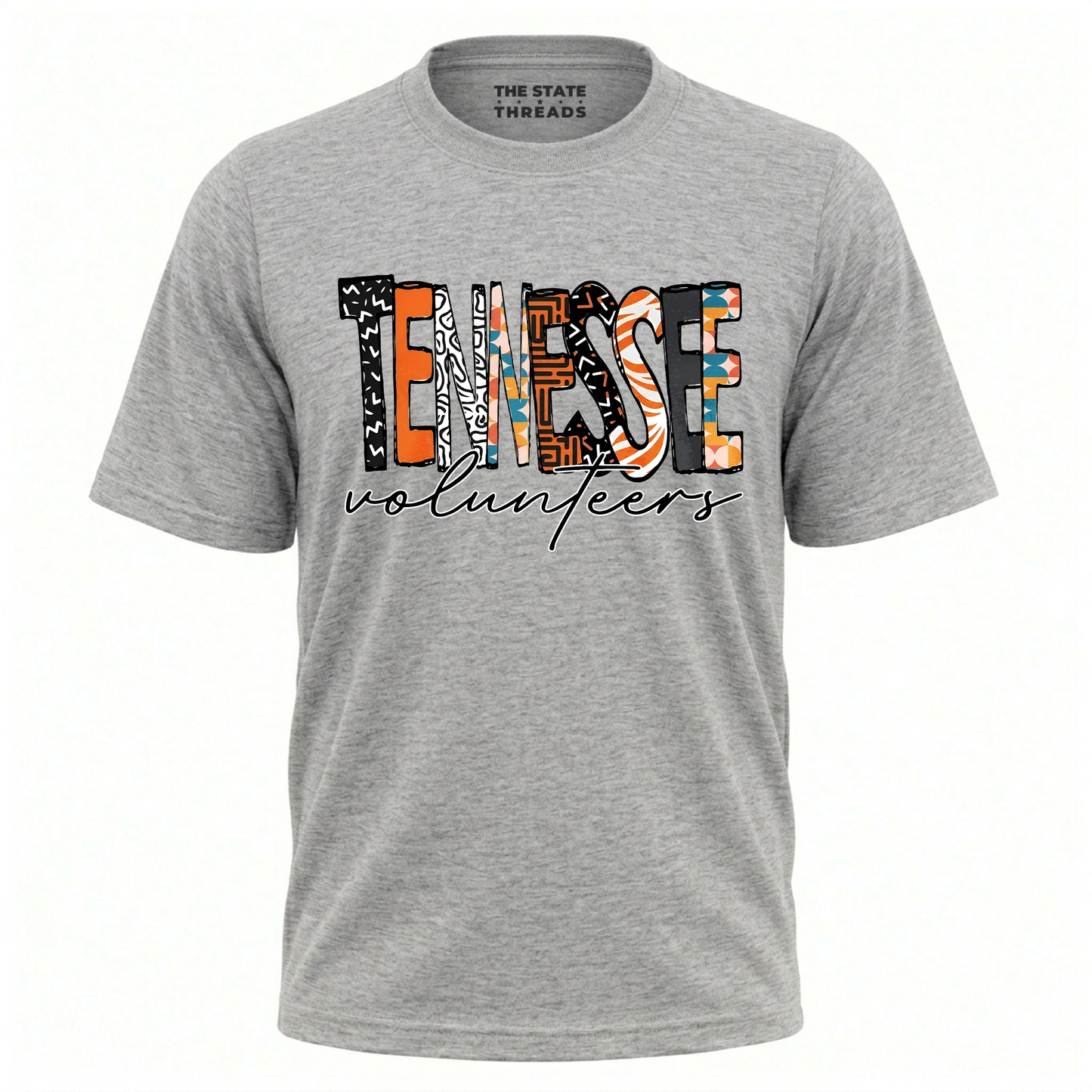 Tennessee Volunteers Retro Cowhide Pattern Script Shirt