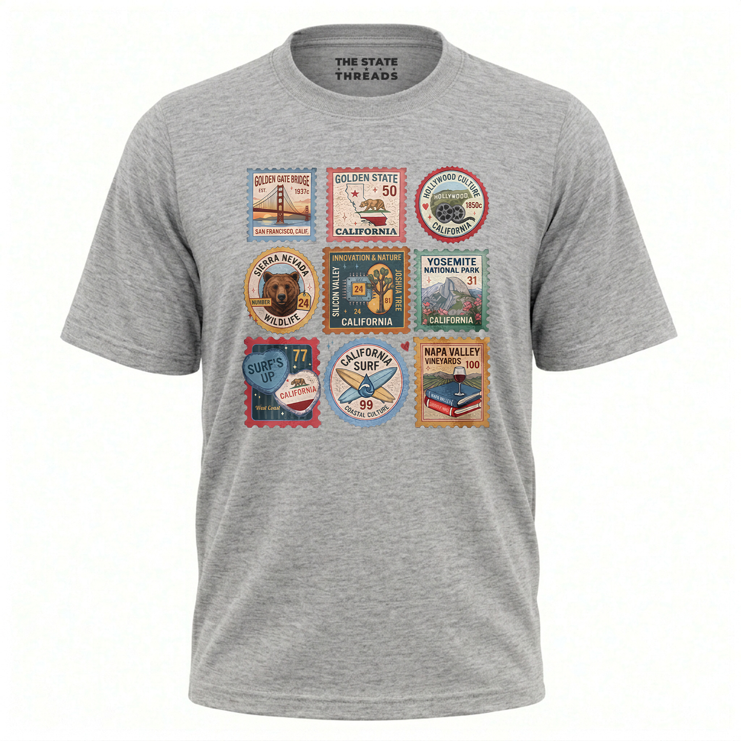 California Retro Stamp Travel State Pride Shirt