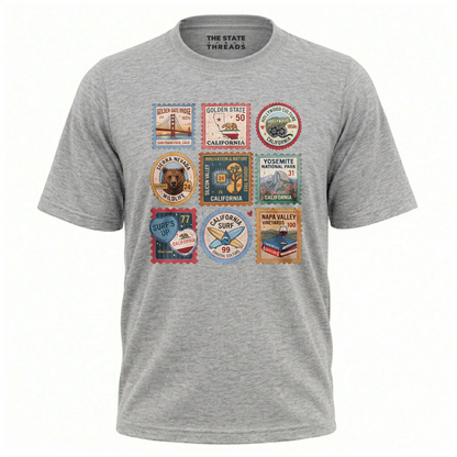 California Retro Stamp Travel State Pride Shirt