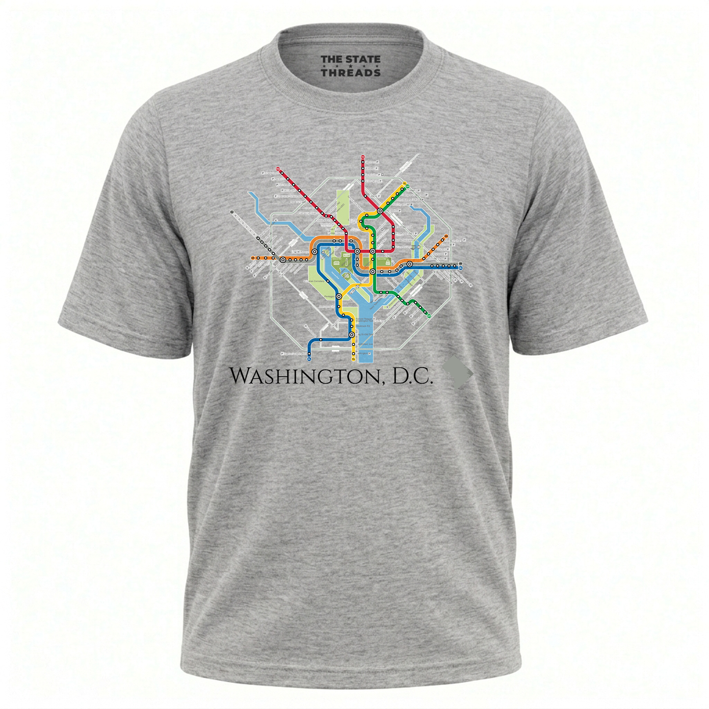 Washington DC Metro Map Transit Minimalist Shirt
