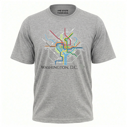 Washington DC Metro Map Transit Minimalist Shirt