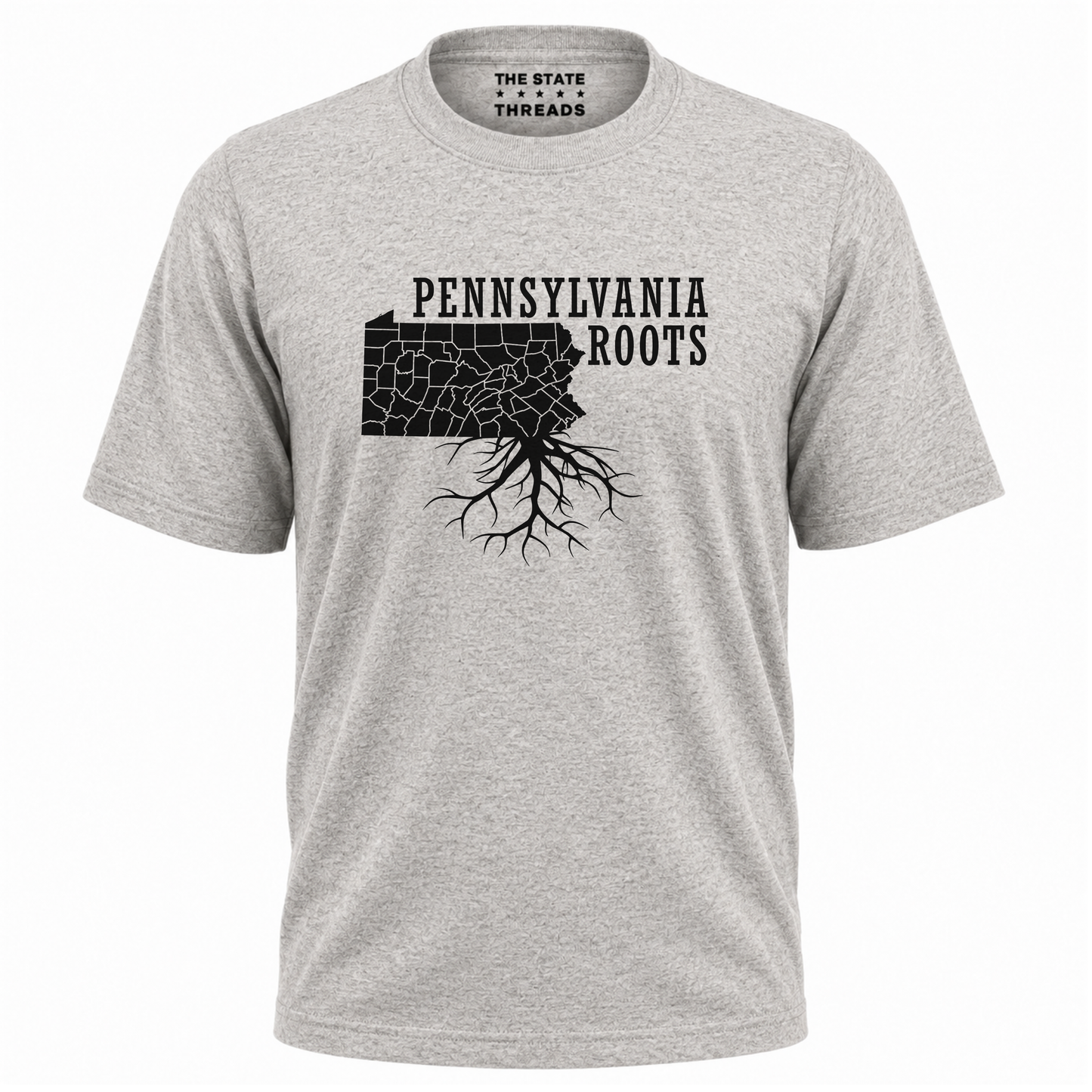 Pennsylvania Roots State Heritage Distressed Map Shirt