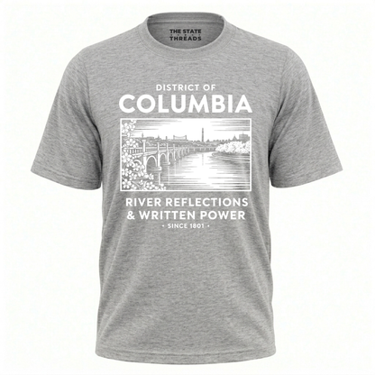 District of Columbia River Reflections Potomac Bridge Vintage Shirt