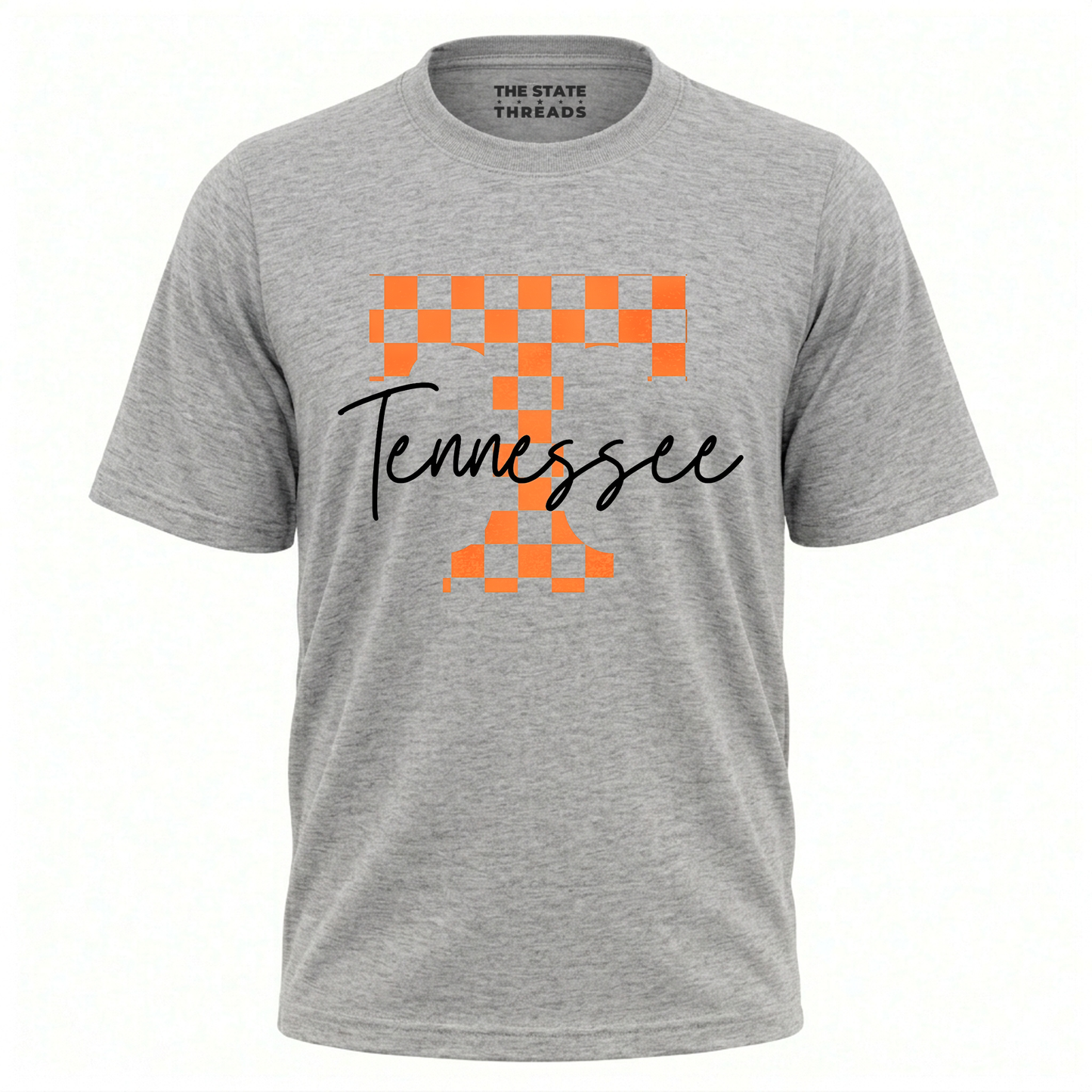 Tennessee Checkerboard Letter T Vintage Script Shirt