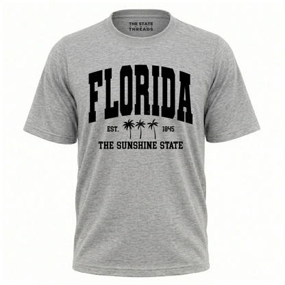 Florida The Sunshine State Vintage Palm Trees Varsity Shirt