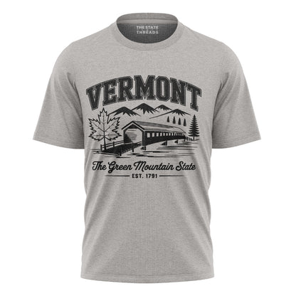 Vermont Green Mountain State Covered Bridge Vintage Shirt