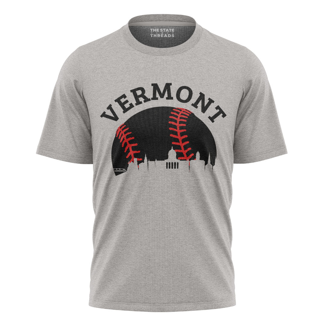 Vermont Baseball City Skyline Sports Fan Shirt