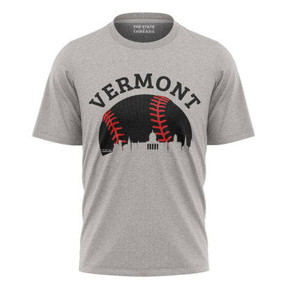 Vermont Baseball City Skyline Sports Fan Shirt