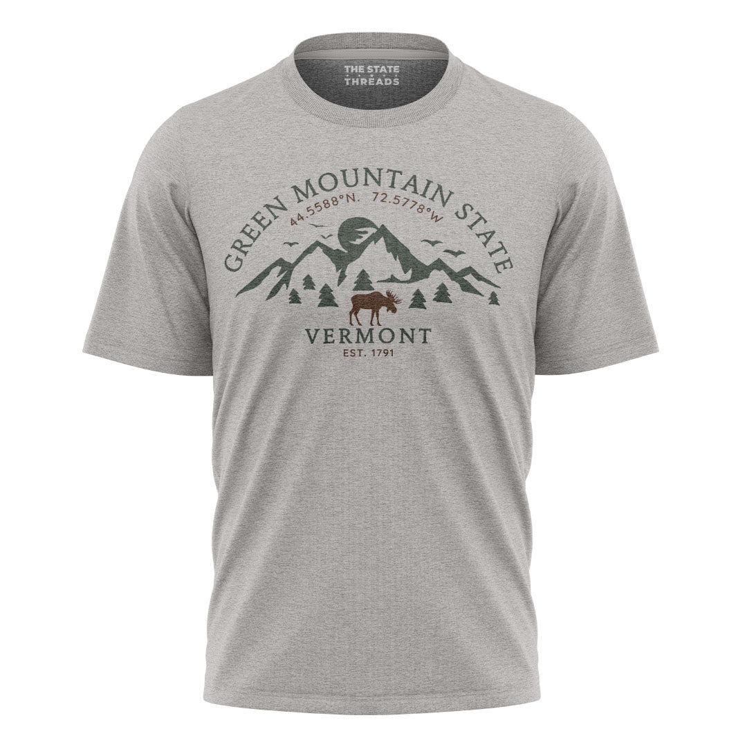 Vermont Green Mountain State Moose Outdoor Adventure Shirt