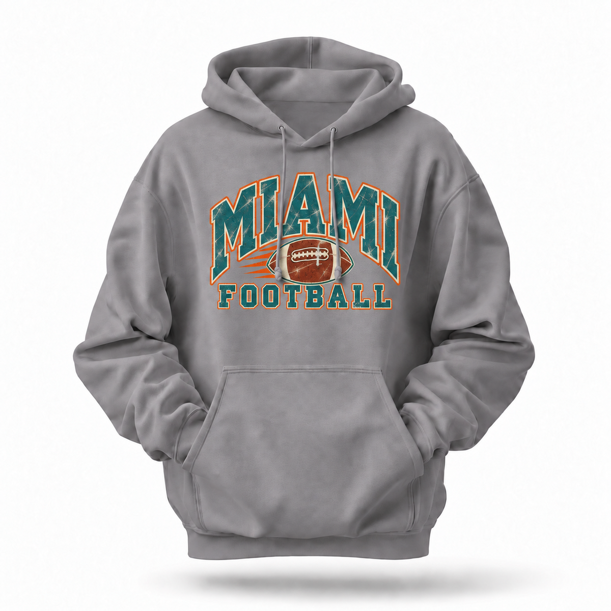 Miami Florida Football Retro Varsity Game Day Hoodie