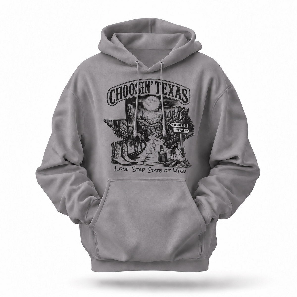 Choosin' Texas Lone Star State Of Mind Cowboy Hoodie