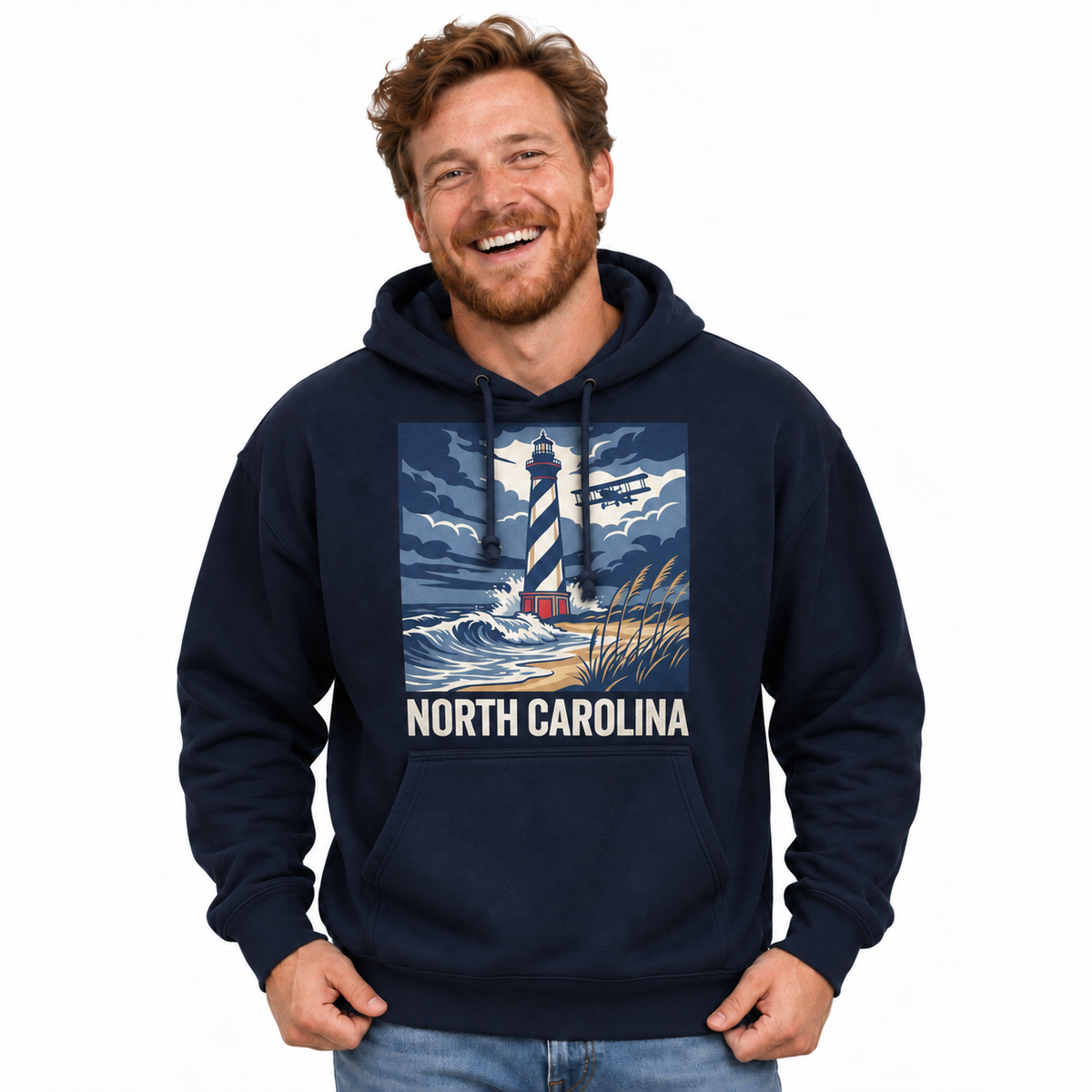 North Carolina Coastal Lighthouse Aviation Hoodie