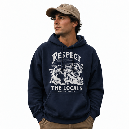 Florida Respect The Locals Manatee Alligator Funny Hoodie