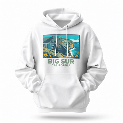 Big Sur California Bixby Bridge Poppy Coast Hoodie