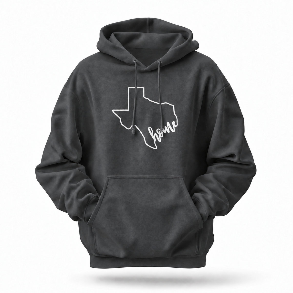 Texas Home State Outline Minimalist Script Hoodie