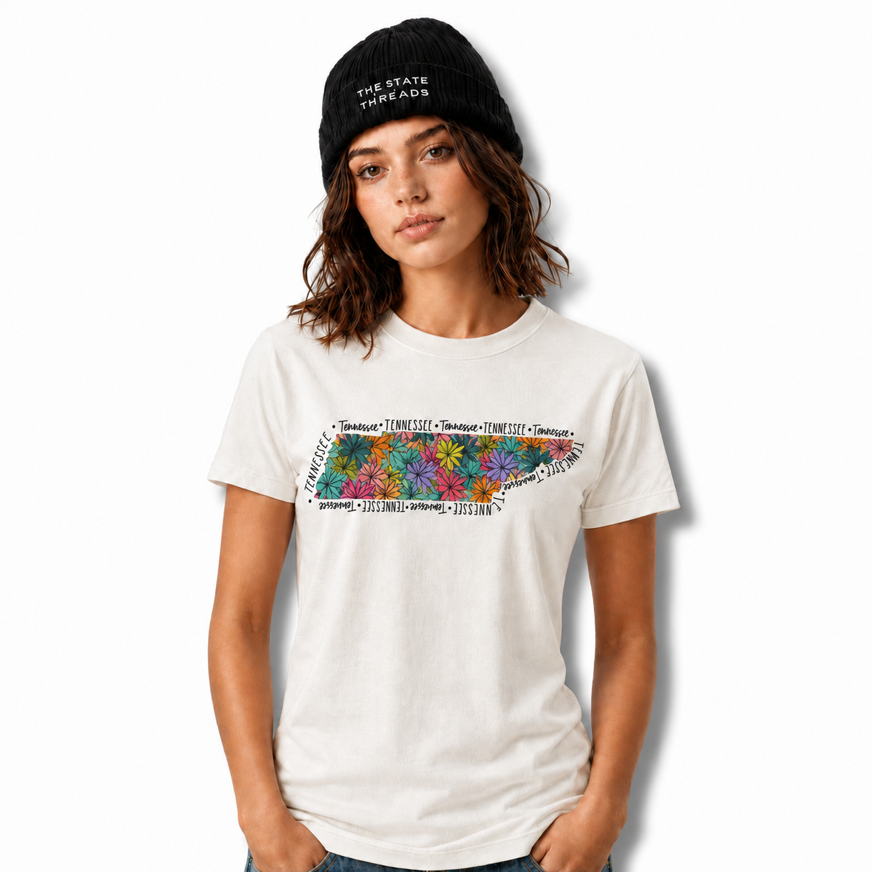 Tennessee Floral State Map Shirt