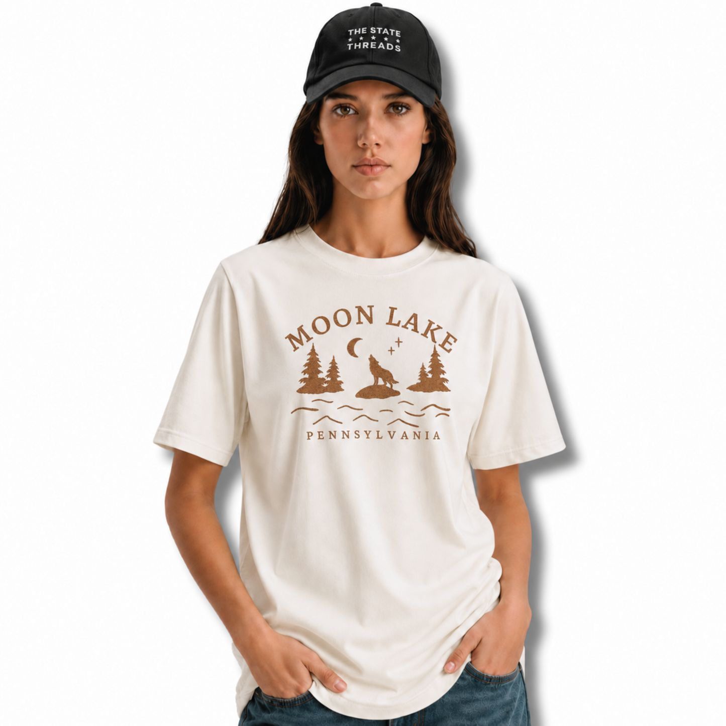 Pennsylvania Moon Lake Wolf Shirt