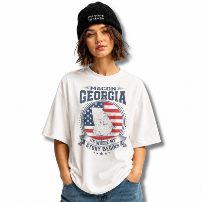 Product Name: Macon Georgia Story Begins Vintage Shirt