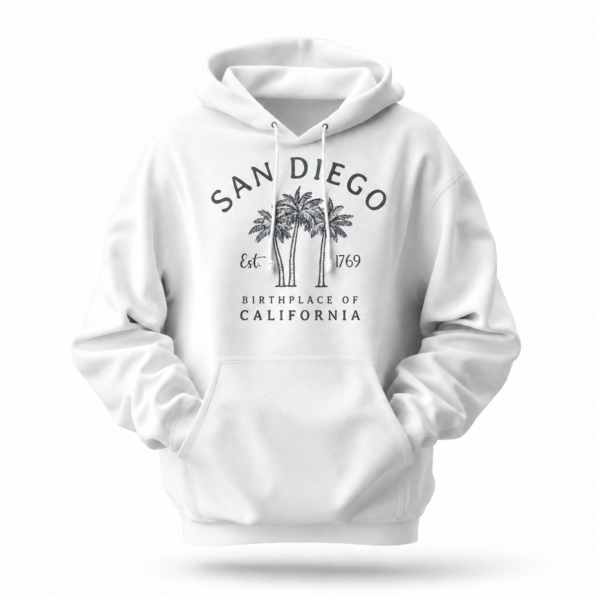 San Diego California Palm Trees Est 1769 Hoodie