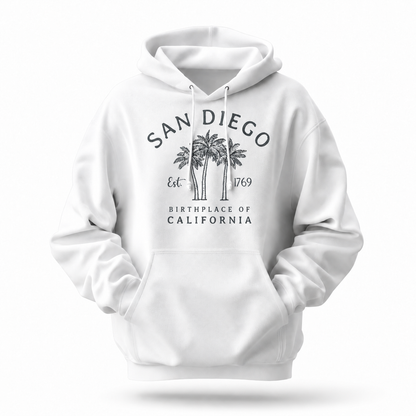 San Diego California Palm Trees Est 1769 Hoodie