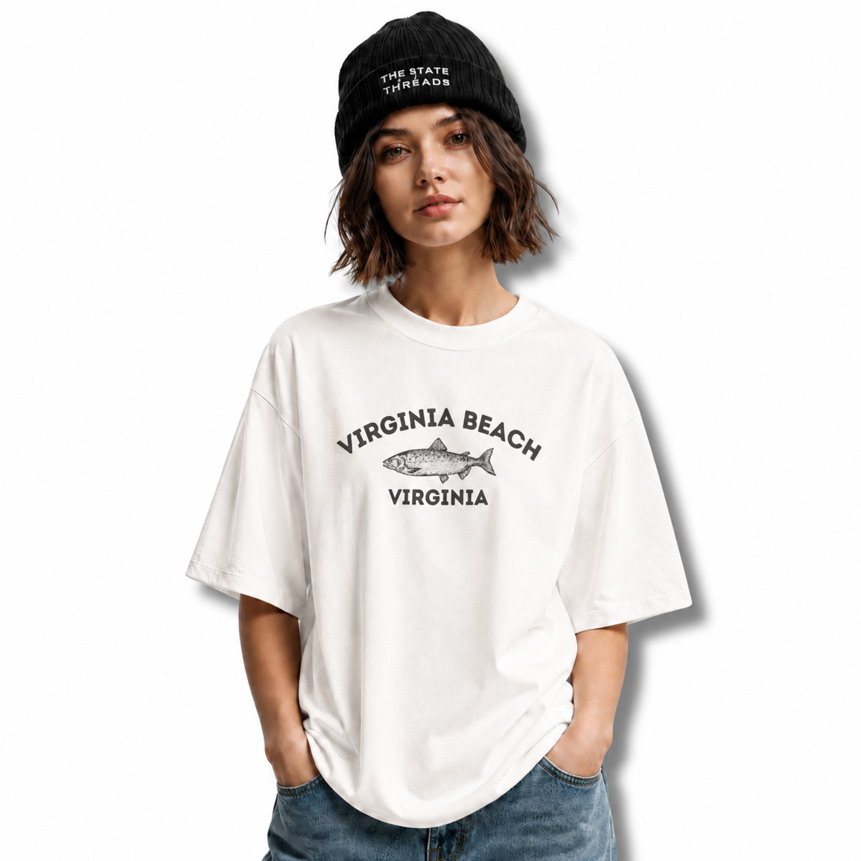 Virginia Beach Fish Illustration Shirt