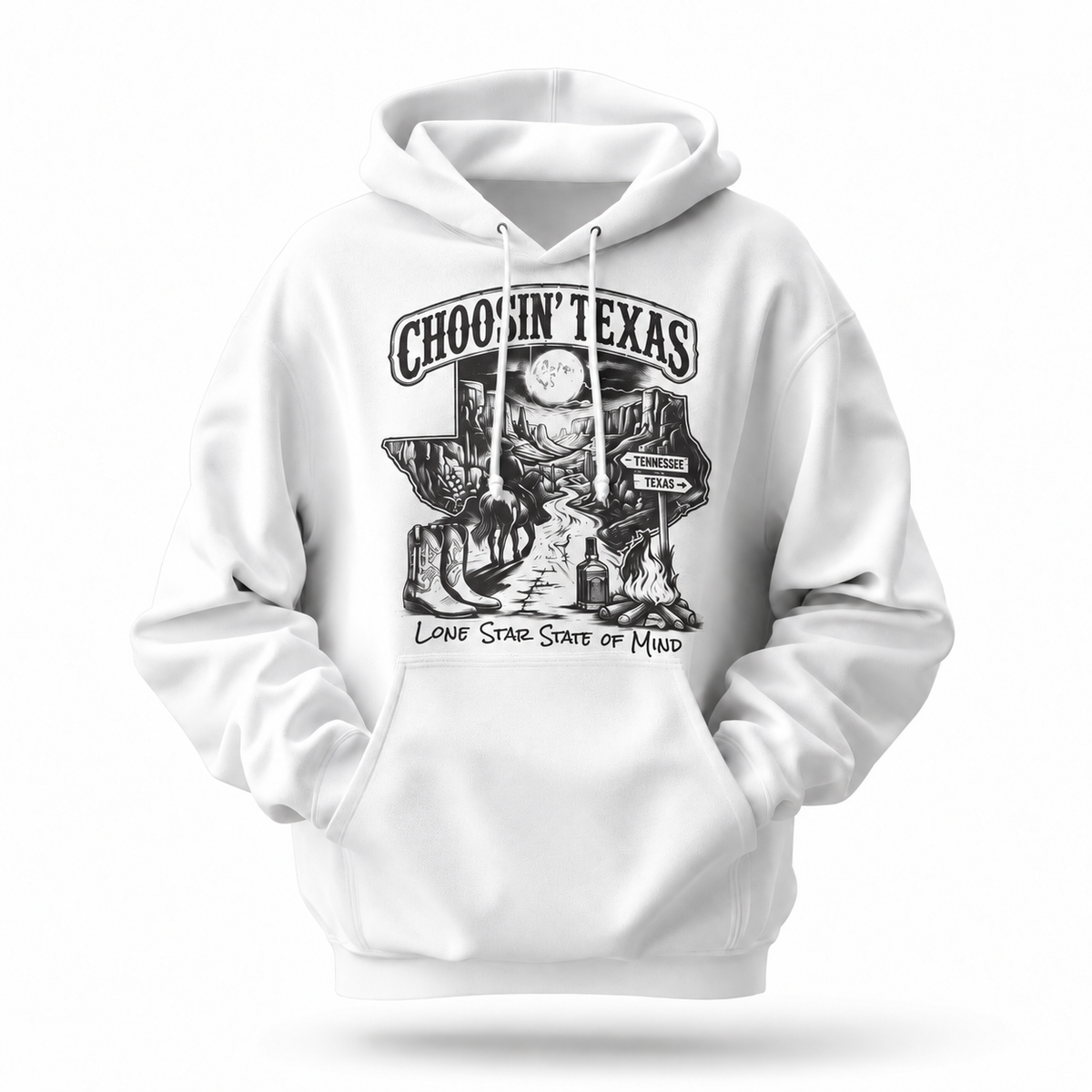 Choosin' Texas Lone Star State Of Mind Cowboy Hoodie