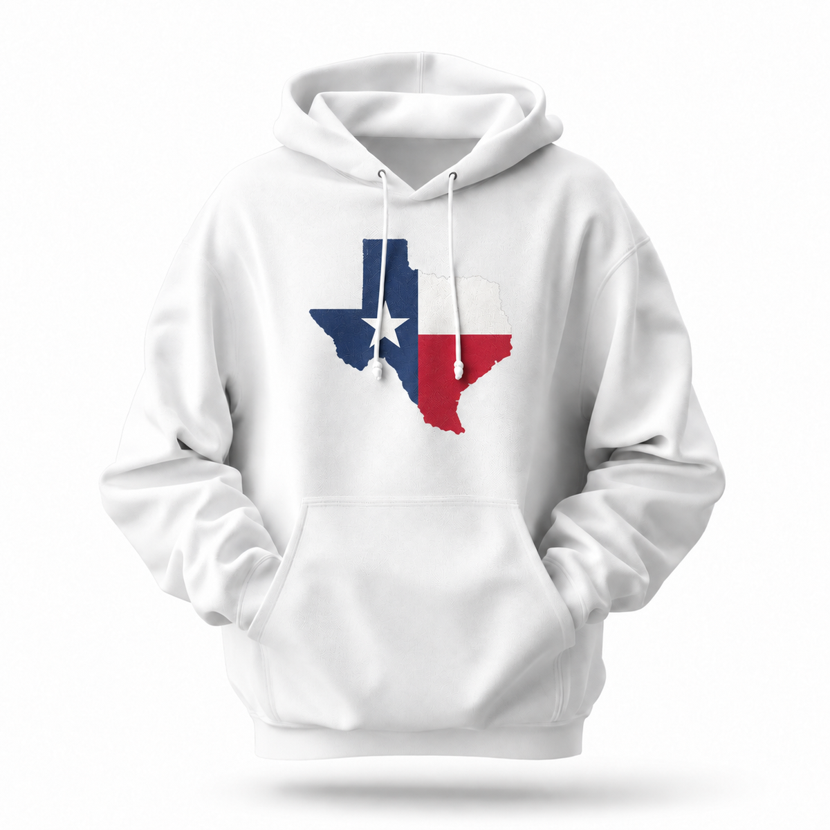 Texas State Map Lone Star Flag Hoodie