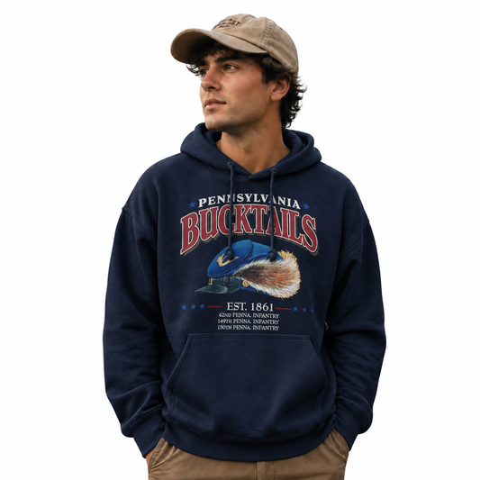 Pennsylvania Bucktails Civil War Union Kepi Est 1861 Hoodie
