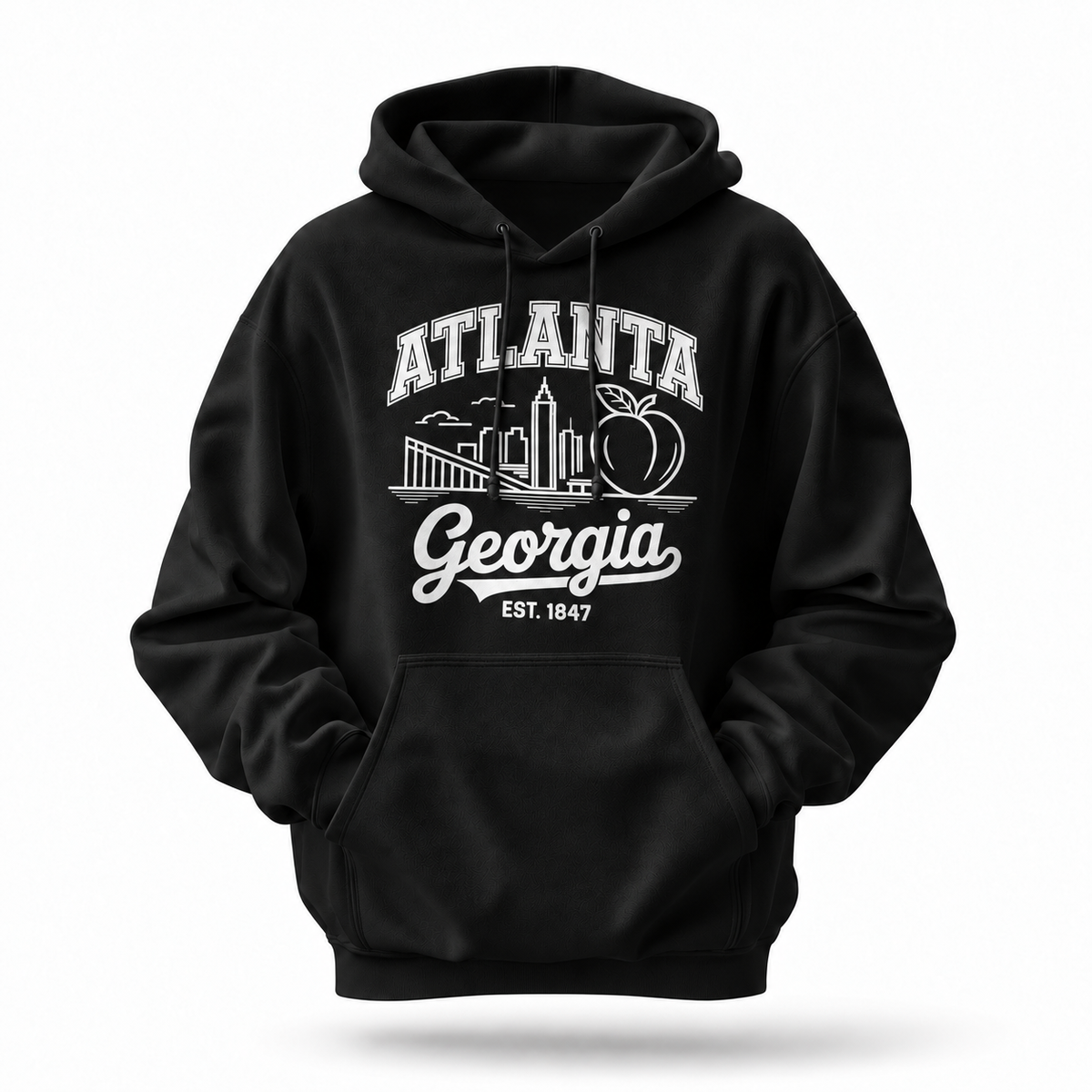Georgia Atlanta Peach Skyline Est 1847 Hoodie