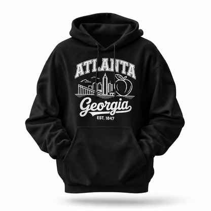 Georgia Atlanta Peach Skyline Est 1847 Hoodie