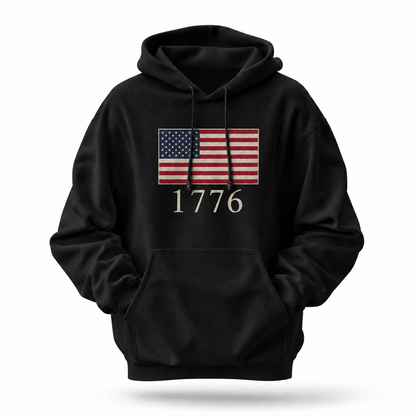 America 1776 Vintage Flag Hoodie