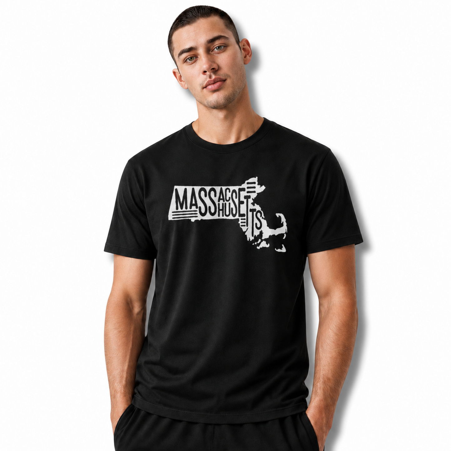 Massachusetts State Map Graphic Pride Shirt