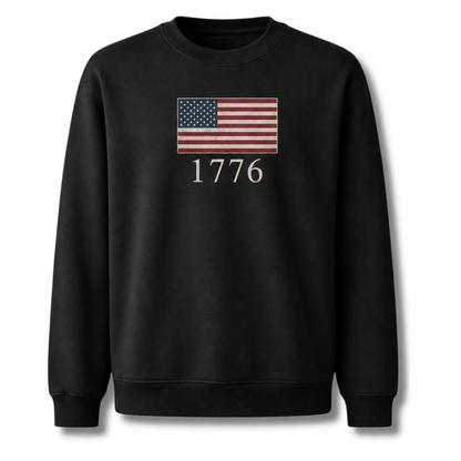 America Minimalist Flag 1776 Vintage Sweatshirt