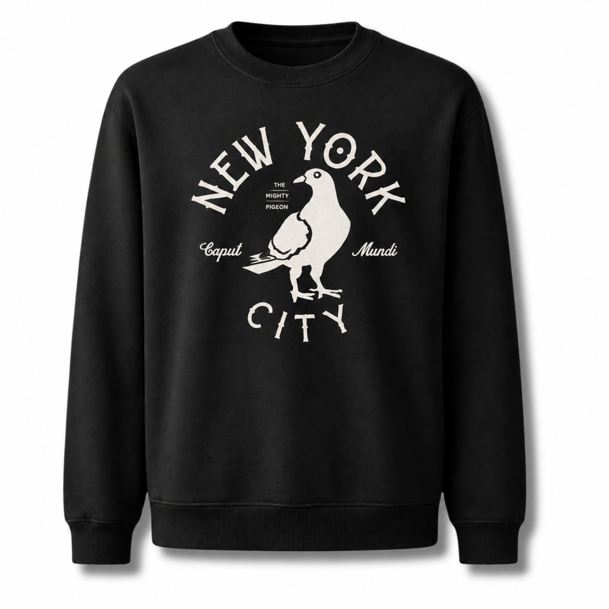 NYC Pigeon Official Bird Vintage Retro Humor Sweatshirt - Black