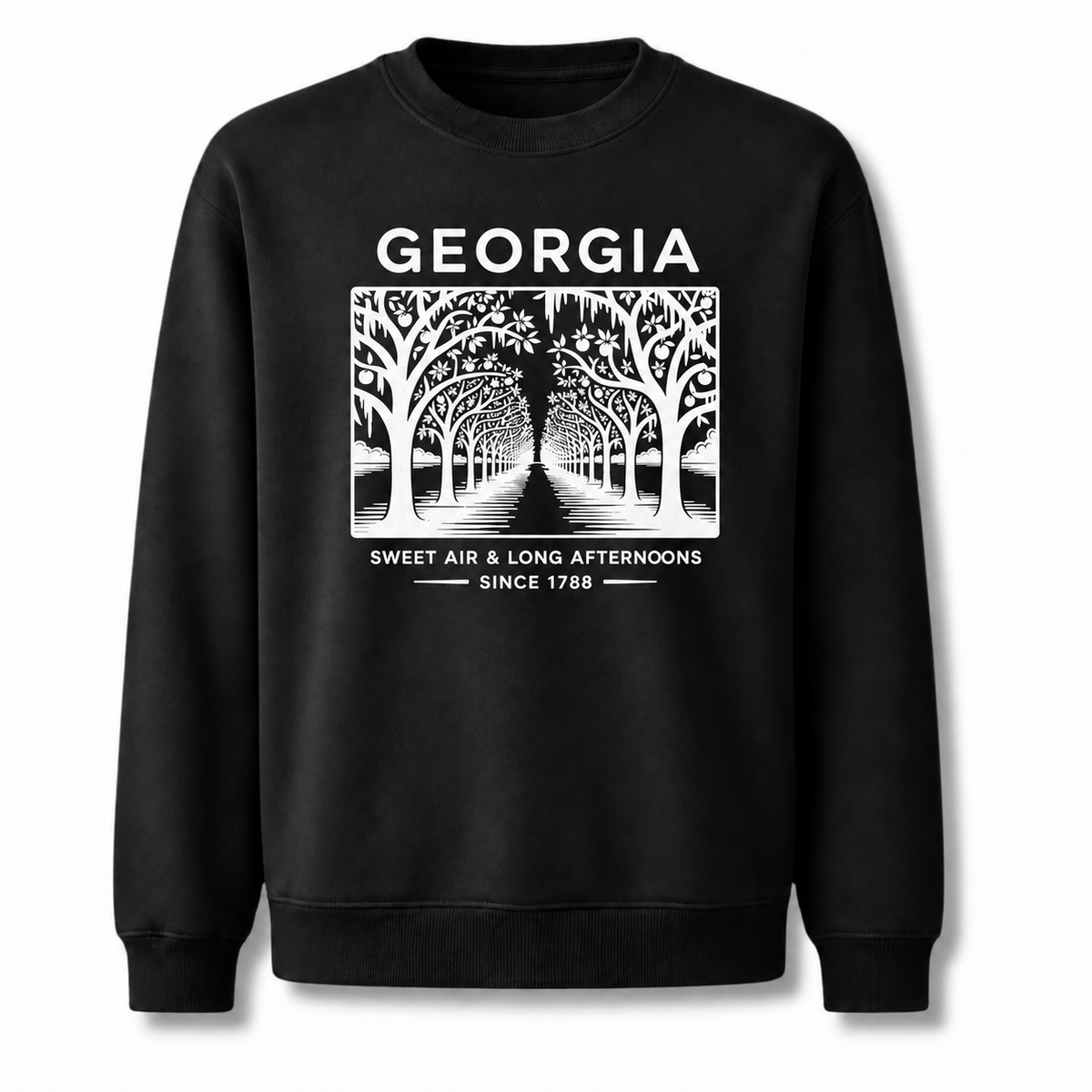 Georgia Sweet Air Long Afternoons Historic Avenue Sweatshirt - Black