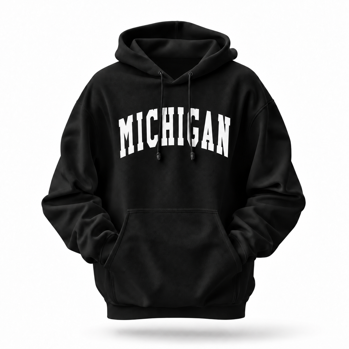 Michigan Classic Arch Bold Letters White Hoodie