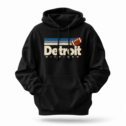 Detroit Michigan Vintage Football Retro Hoodie